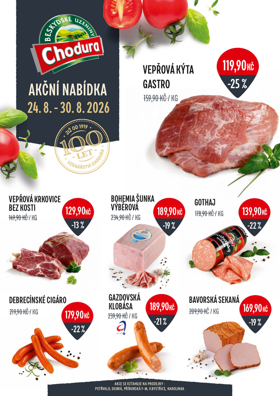 Aktuální akční nabídka sortimentu Chodura