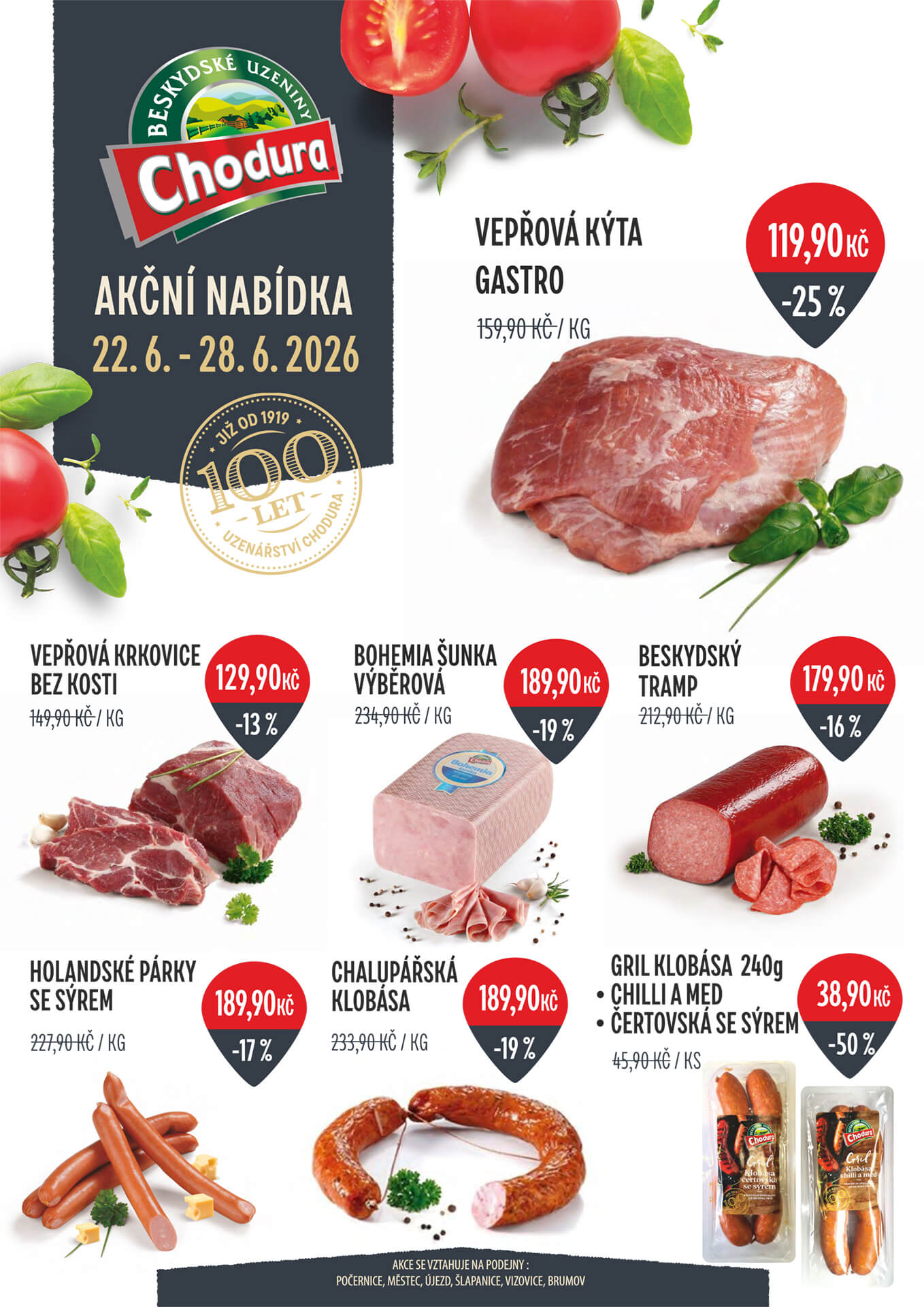 Aktuální akční nabídka sortimentu Chodura