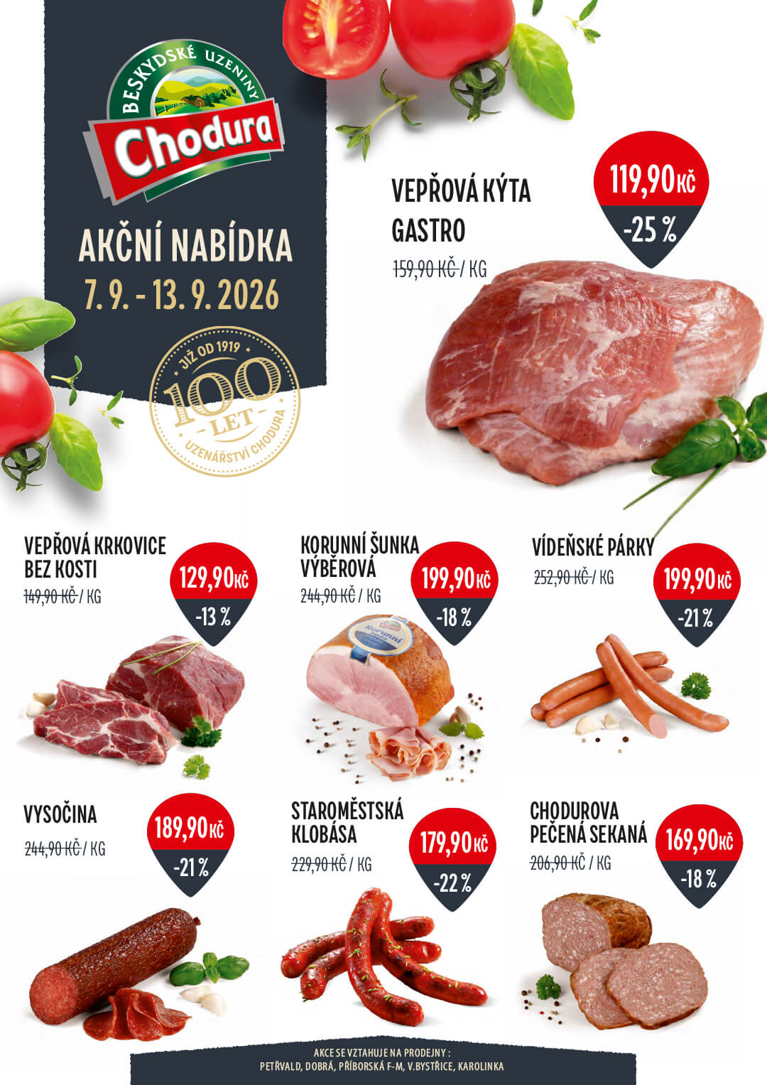 Aktuální akční nabídka sortimentu Chodura