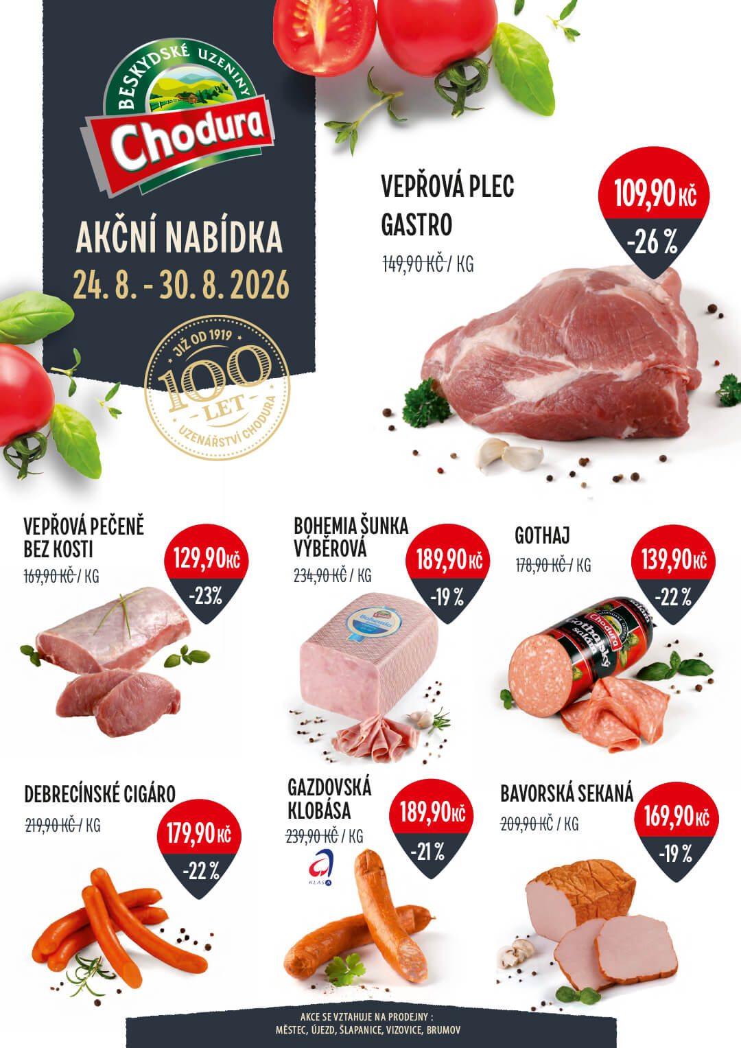 Aktuální akční nabídka sortimentu Chodura