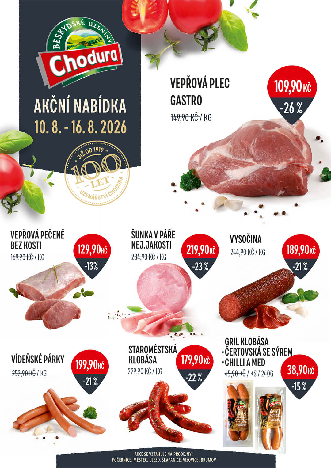 Aktuální akční nabídka sortimentu Chodura