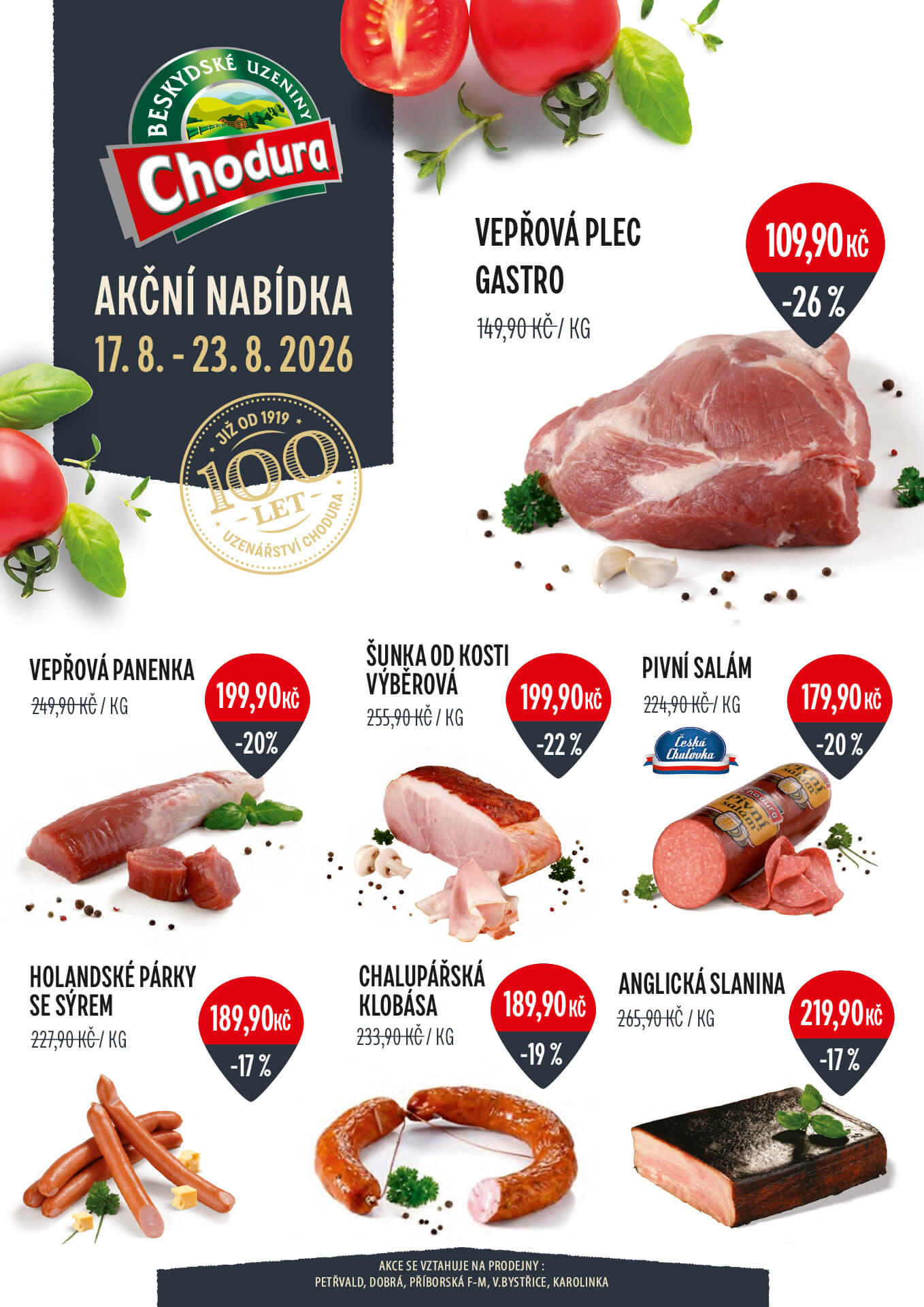 Aktuální akční nabídka sortimentu Chodura