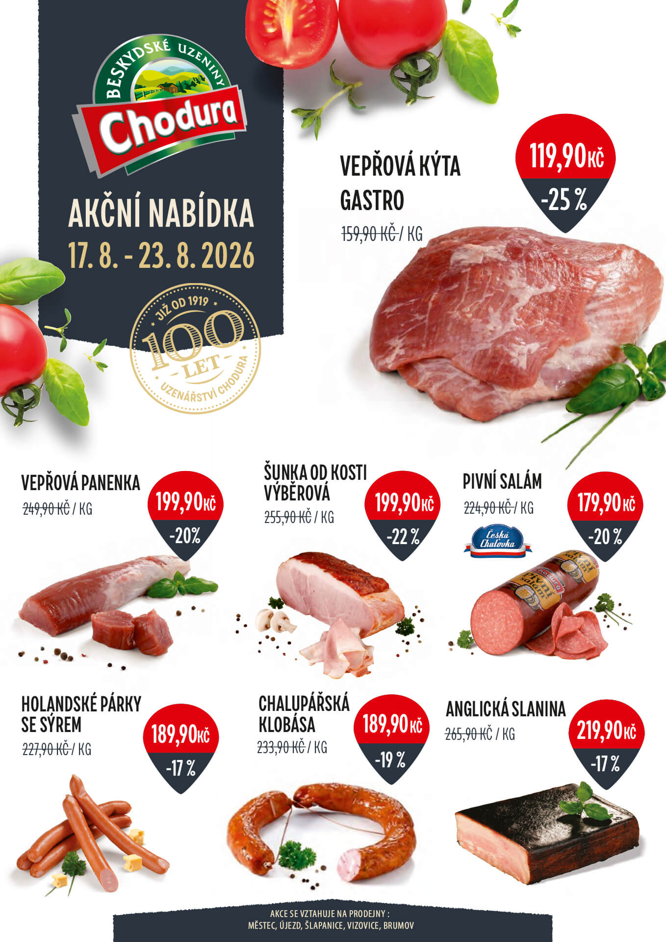 Aktuální akční nabídka sortimentu Chodura
