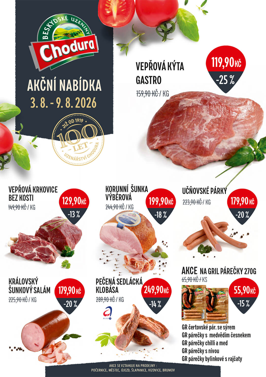 Aktuální akční nabídka sortimentu Chodura